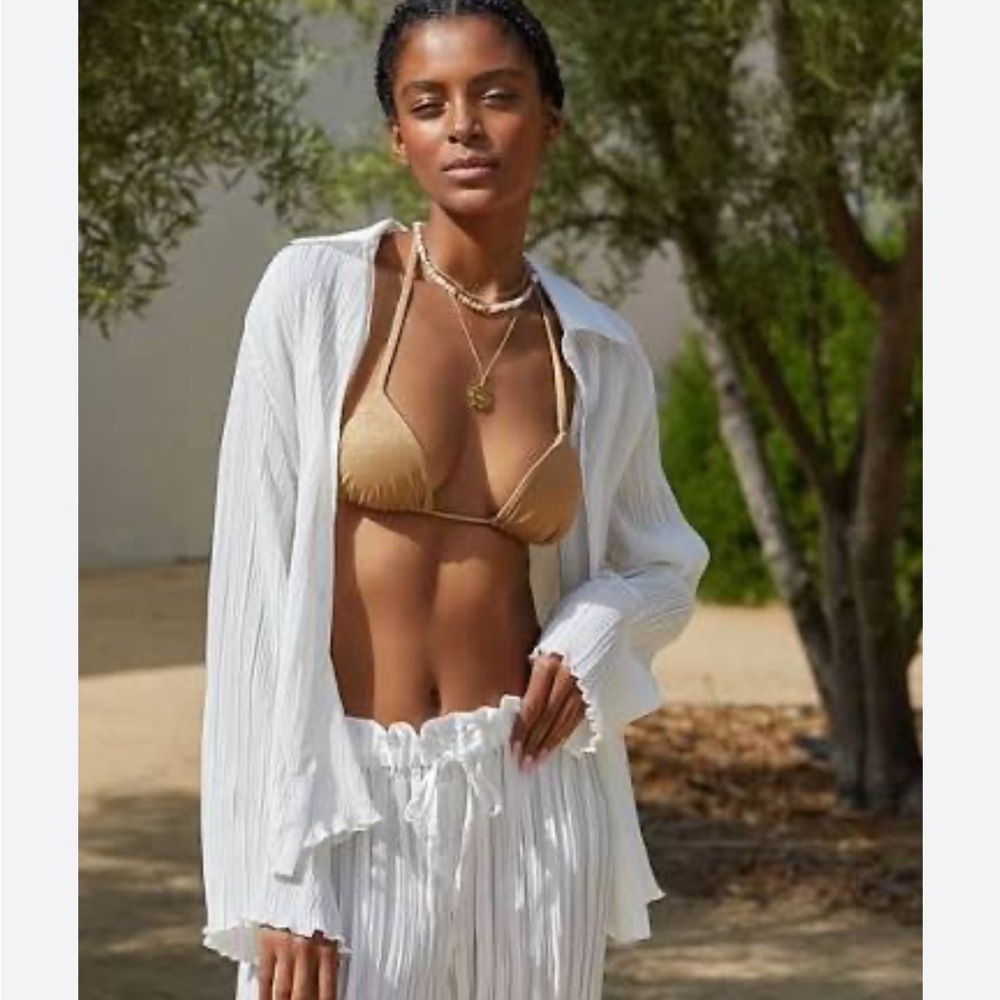 NWT Anthropologie Plisse Top